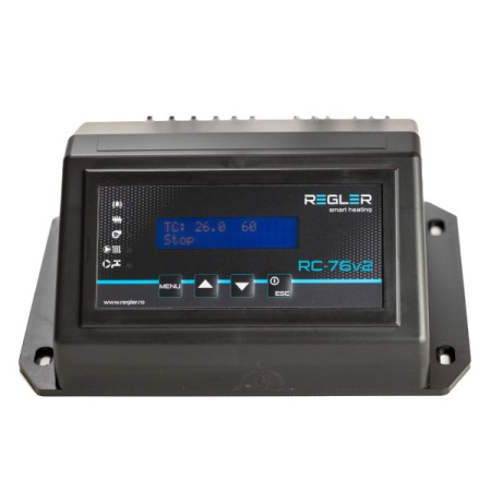 Controler centrala cu arzator REGLER 76v2, comanda pompa IC, pompa ACM, ventilator, vana si snec
