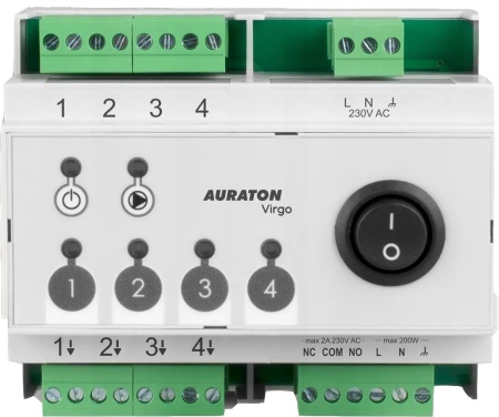Controler incalzire pardoseala AURATON VIRGO, 4 zone de incalzire, 12 actuatoare