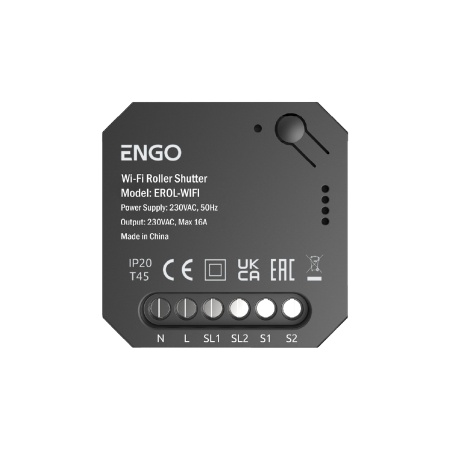 Releu inteligent pentru rulouri de ferestre ENGO Smart, Wi-Fi, 16A