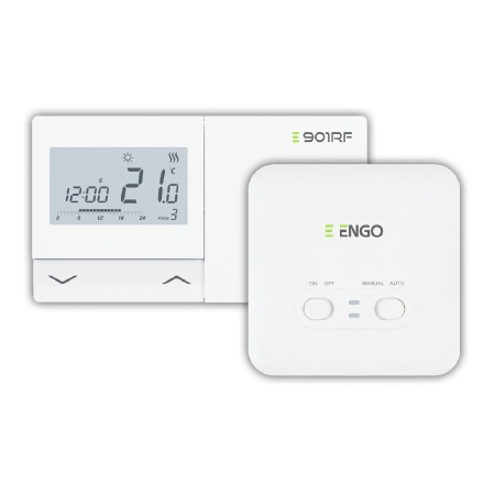Termostat de ambient ENGO E901RF programabil, fara fir