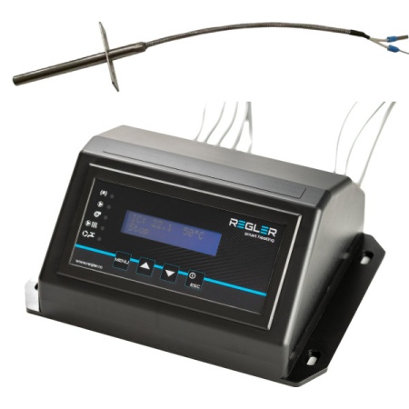 Automatizare centrala REGLER RC 46v3 cu senzor gaze arse, comanda pompa IC, pompa ACM, pompa puffer si ventilator