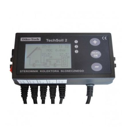 Controler panouri solare presurizate TECHSOLL 2 (cu 3 senzori, pentru control 2 pompe)