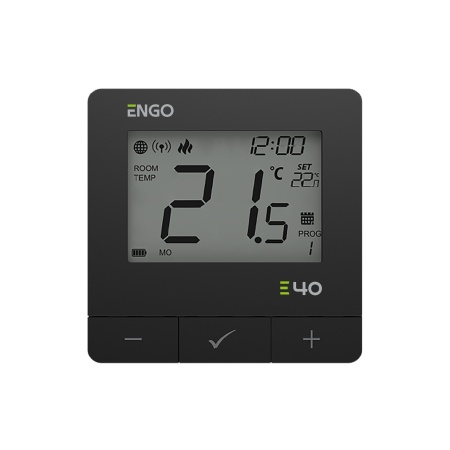 Termostat inteligent ENGO E40, 220V, ZigBee, negru