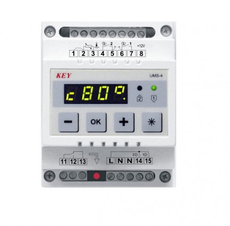 Automatizare KEY UMS-4S2 (cu 1 senzor, pentru control 2 circuite de incalzire cu termostat)
