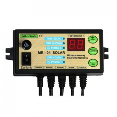 Controler panouri solare termice sub presiune DT MR04 SOLAR (cu 2 senzori, pentru pompa panou si pompa racire)