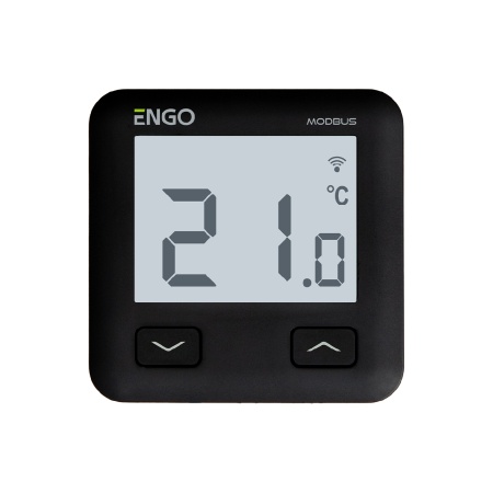 Termostat de ambient ENGO E10 MODBUS, WiFi, negru, incastrabil, 230V