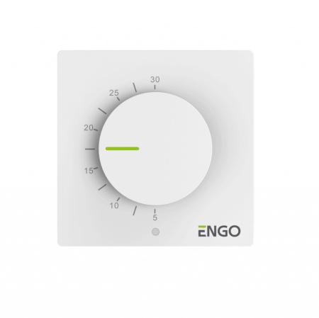 Termostat simplu ENGO SIMPLE, alb, cu fir, 230v
