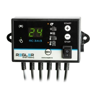 Controler centrala cu puffer REGLER RC 34v3, comanda pompa puffer, pompa IC si ventilator, optional termostat de ambient - Img 2