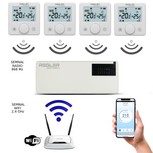 Kit pardoseala WIFI cu 4 termostate Regler RG-311W