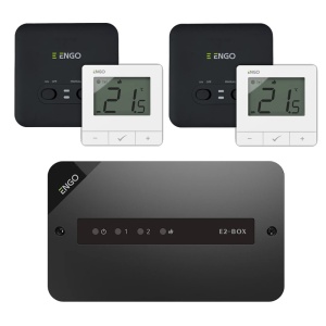 Pachet ENGO pentru automatizare incalzire 2 zone , SMART WIFI, 2 termostate, pentru 2 pompe