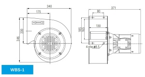 Ventilator suflanta WBS-1, putere 550W, debit aer 1500mc/ora - Img 2
