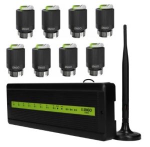 Kit automatizare incalzire pardoseala fara fir cu 8 actuatoare, Engo Zigbee