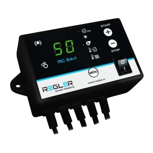 Controler centrala pe lemne/carbune REGLER RC 34v1, comanda pompa IC si ventilator, conexiune termostat de ambient