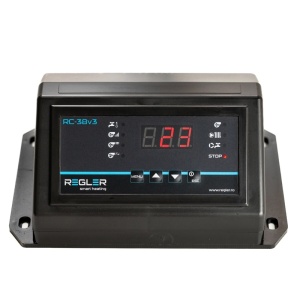 Controler centrala pe lemne/carbune REGLER RC 38v3, comanda pompa IC, pompa ACM si ventilator