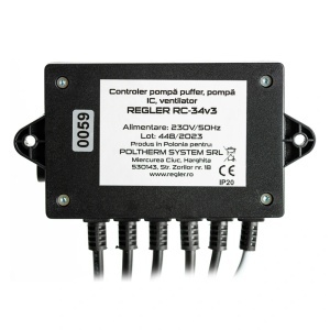 Controler centrala cu puffer REGLER RC 34v3, comanda pompa puffer, pompa IC si ventilator, optional termostat de ambient - Img 3