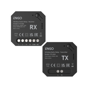 Set relee wireless Engo ETR 868, 16A, NO/COM, RF 868Mhz - 230V