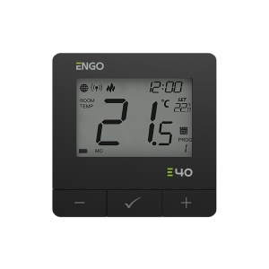 Termostat inteligent ENGO E40, baterie, ZigBee, negru