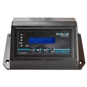 Controler centrala cu arzator REGLER RC 86v4 cu aprindere automata, comanda 2 pompe, 2 snecuri, 1 ventilator si gratar mobil arzator - Img 1