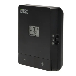 Termostat de camera ENGO EASY - 24 cu fir, negru, 24V - Img 2