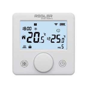 Termostat incalzire pardoseala REGLER RG-311W, baterie, fara fir, alb