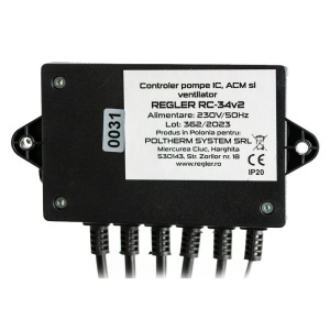 Controler centrala pe lemne/carbune REGLER RC 34v2, comanda pompa IC, pompa ACM si ventilator, conexiune termostat de ambient - Img 3