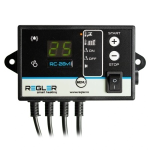 Controler panouri solare presurizate REGLER RC 28v1 (cu 2 senzori, pentru pompa panou)