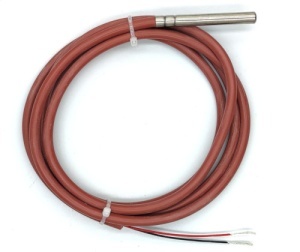 Senzor temperatura PT100, 100Ω, 1,5m, siliconat, interval de masurare -40°C +200°C, dimensiuni ext: Ø6x50mm - Img 2