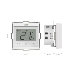 Termostat de cameră smart ENGO E55 WiFi, Tuya, încastrabil, 230v - alb - Img 3