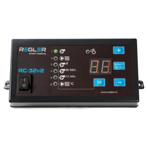 Controler centrala REGLER RC 32v2 PID, comanda pompa IC si ventilator, optional termostat de ambient si senzor gaze arse