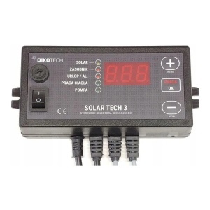 Controler panouri solare presurizate SOLAR TECH 3 (cu 2 senzori, pentru control 1 pompa)