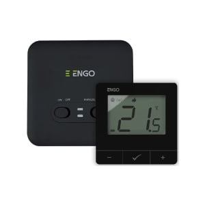 Termostat de cameră smart ENGO E20i WiFi și receptor - negru