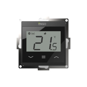 Termostat de cameră smart ENGO E55 WiFi, Tuya, încastrabil, 230v - negru - Img 1