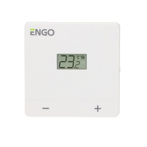 Termostat de camera ENGO EASY - 24 cu fir, alb, 24V