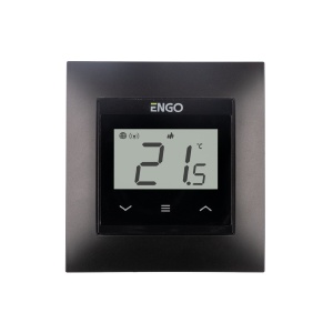 Termostat de cameră smart ENGO E55 WiFi, Tuya, încastrabil, 230v - negru - Img 2