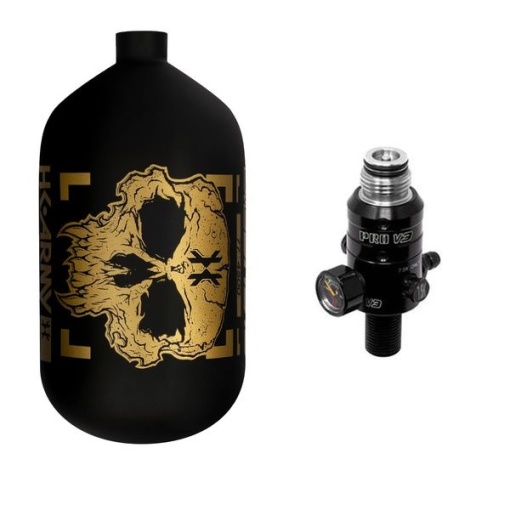 HK Army 1.3L / 77ci HP System 4500psi Black / Gold Ninja Pro V3 Reg Alpha Doom Midas