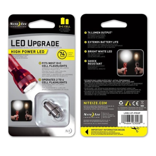 Nite Ize High Power LED Upgrade 2 1W C/D Cell MagLite - LRB2-07-PRHP