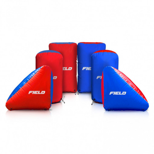 Field Low Impact Inflatable Bunkers Set of 6 Un Red/Blue
