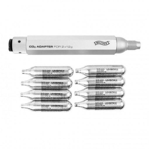 Adapter Plus 8x12g CO2 Capsules Walther