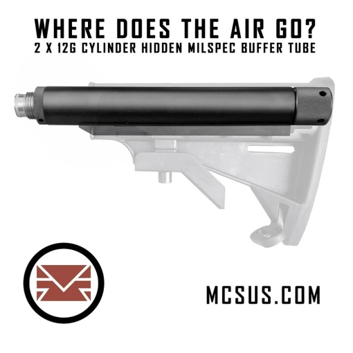 MCS Universal Buttstock Guide / Shoulder Rest Guide for 2x 12g Co2 Capsules