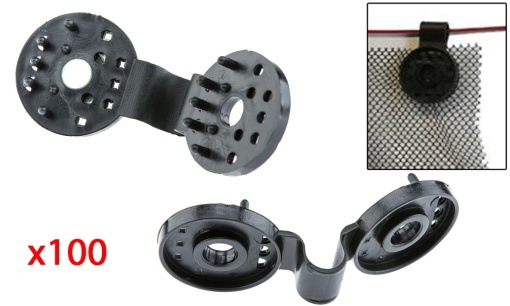 Net Fixation Clips ROUND - 100 Pack (Cleme prindere plasa protectie)