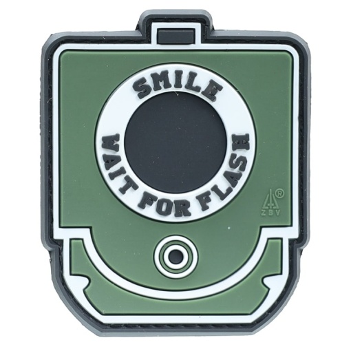 PVC Velcro patch: Wait for flash - olive OR tan