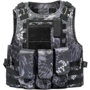 DELTA SIX Tactical Molle Vest with Pockets (Kryptec Urban Camo) - Img 1