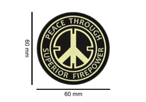 JTG Peace Through Superior Fire Power Rubber Patch - Img 3