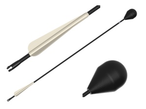 LARP round-head arrow - black shaft 76 cm [Set of 32] - Img 9