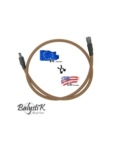 Balystik adapter EU - US 8mm braided line for HPA regulator - Dark Earth