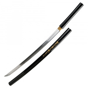Katana Practical Bishamon with Kanji Engraving - black - Img 1