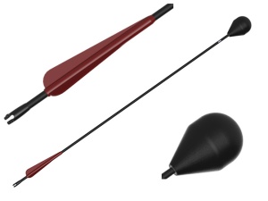 LARP round-head arrow - black shaft 76 cm [Set of 32] - Img 6