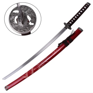 Samurai Sword Set Daisho dark red - Img 2