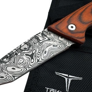 Takumitak Bloodstrike Fixed Blade Knife - Damascus [Wood] - Img 4