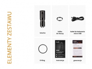 Fenix E02R LED keychain flashlight - black [lanterna Breloc chei] - Img 7